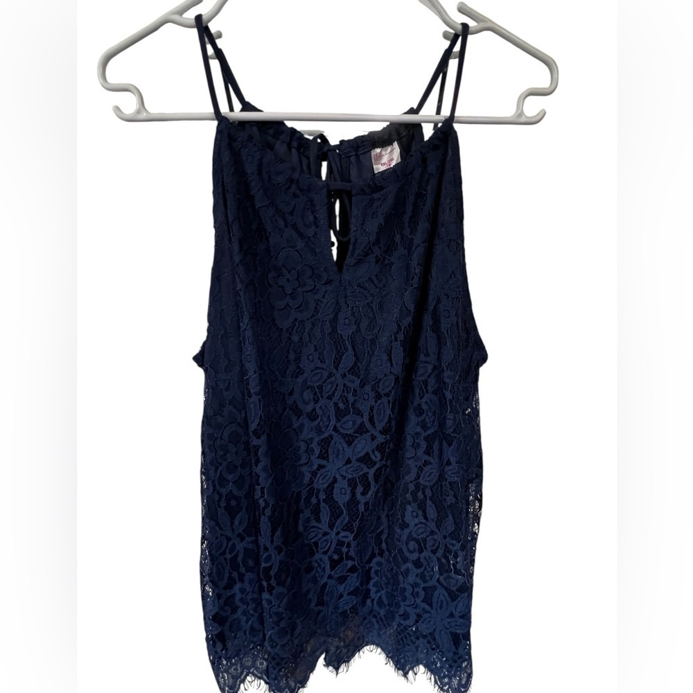 NWT No Boundaries Navy Floral Lace Camisole